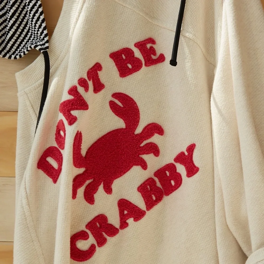 AERIE DONT BE CRABBY SWEATSHIRT PULLOVER - Picture 1 of 6